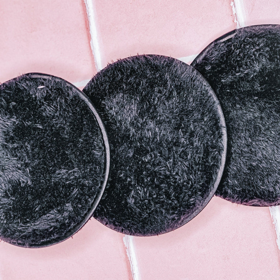 Eco-Puff Face Cleansing Pad Jet Black Nudee Beauty 